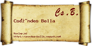 Csöndes Bella névjegykártya